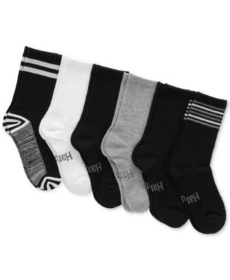 Hanes - Women's 6-Pk. Originals Ultimate Crew Socks
