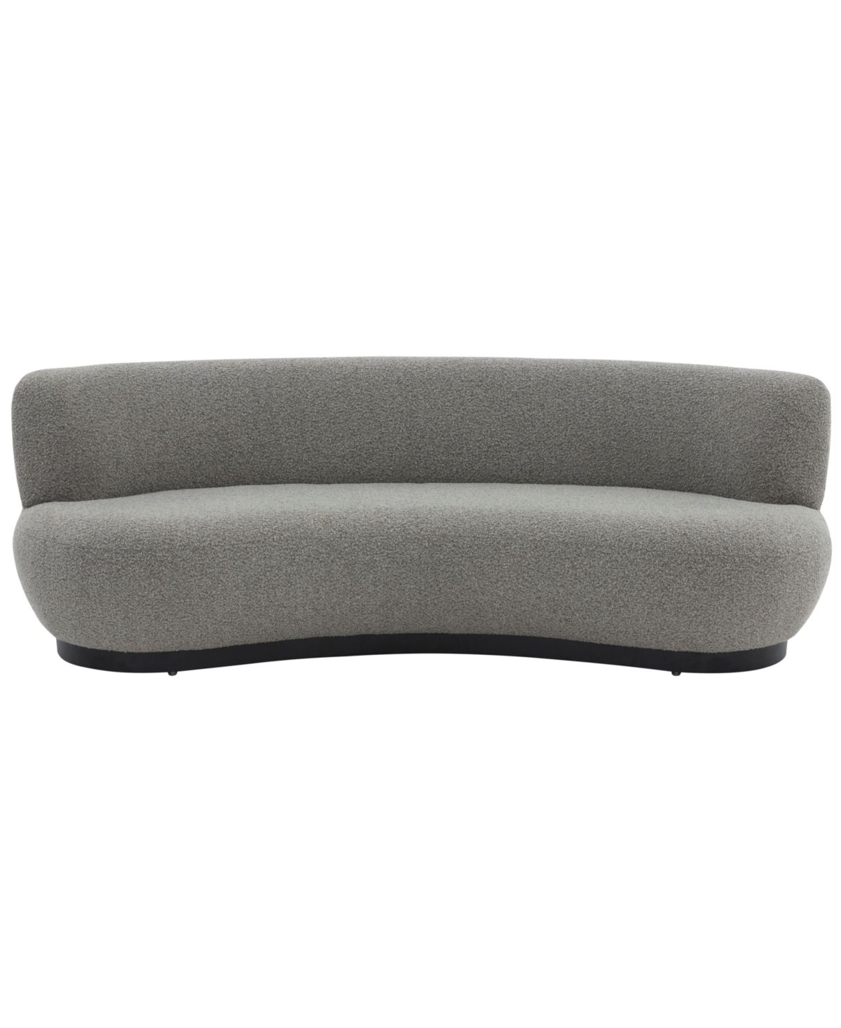 Stevie Boucle Curved Back Sofa - Black