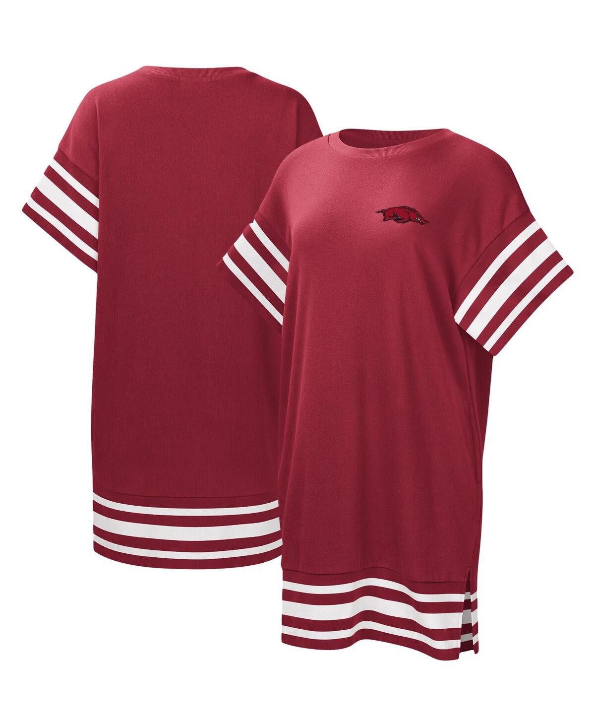 Women's Touch Cardinal Arkansas Razorbacks Cascade T-shirt Dress - Cardinal