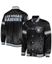 Las Vegas Raiders Starter Thursday Night Gridiron Raglan Half-Zip Hooded  Jacket - White/Black