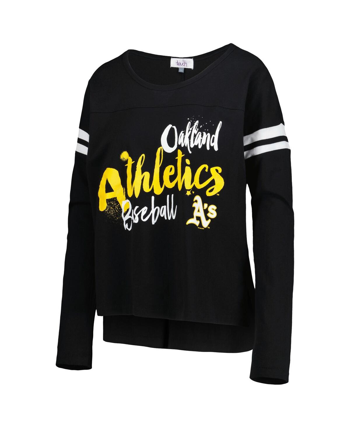 Touché Women's Touch Black Oakland Athletics Free Agent Long Sleeve T-shirt In Black