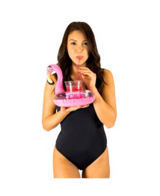 Glitter Flamingo Drink Float 2 Piece Pack Set
