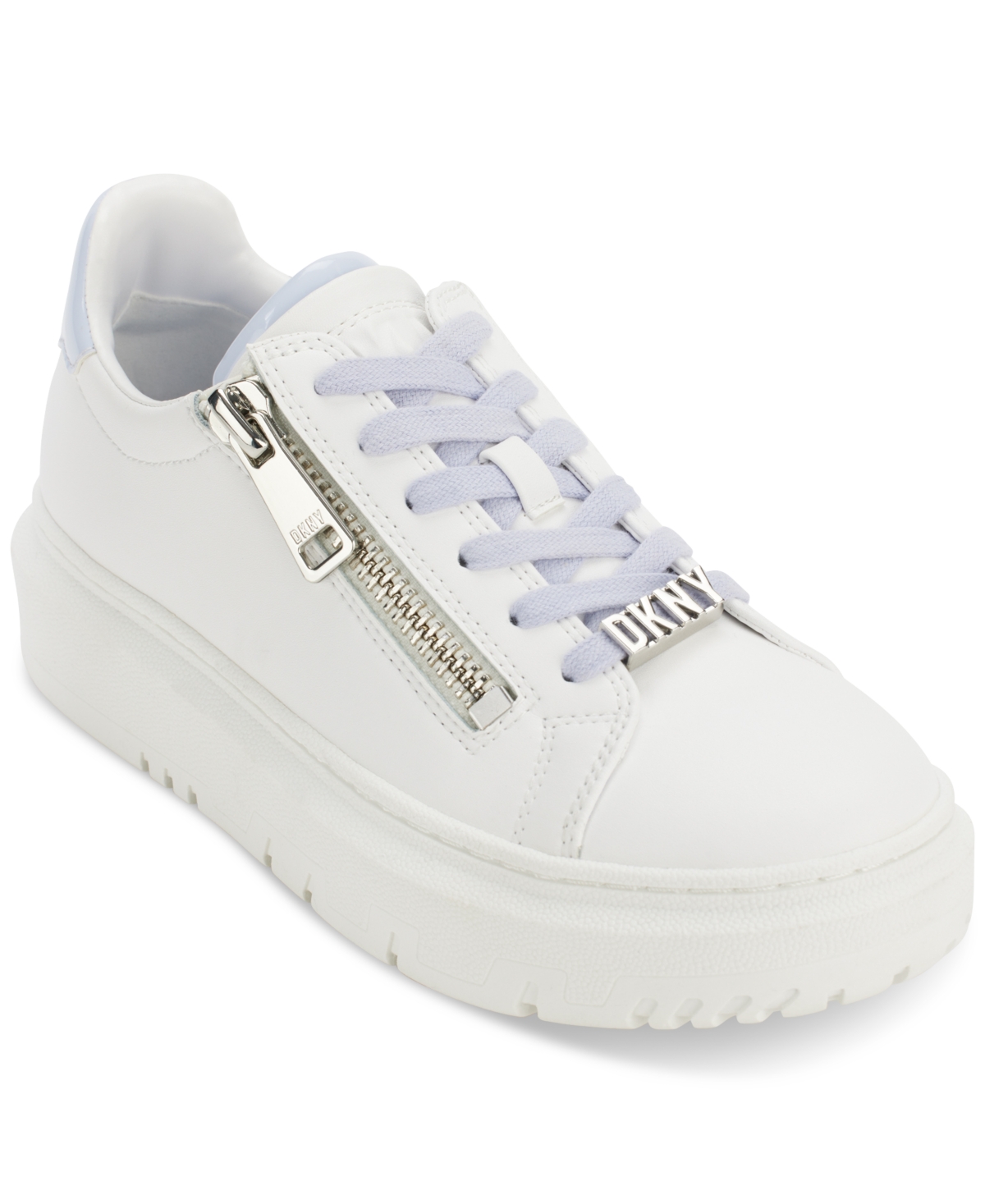 Women's Matti Lace-Up Zip Sneakers - Bright White/ Lavender
