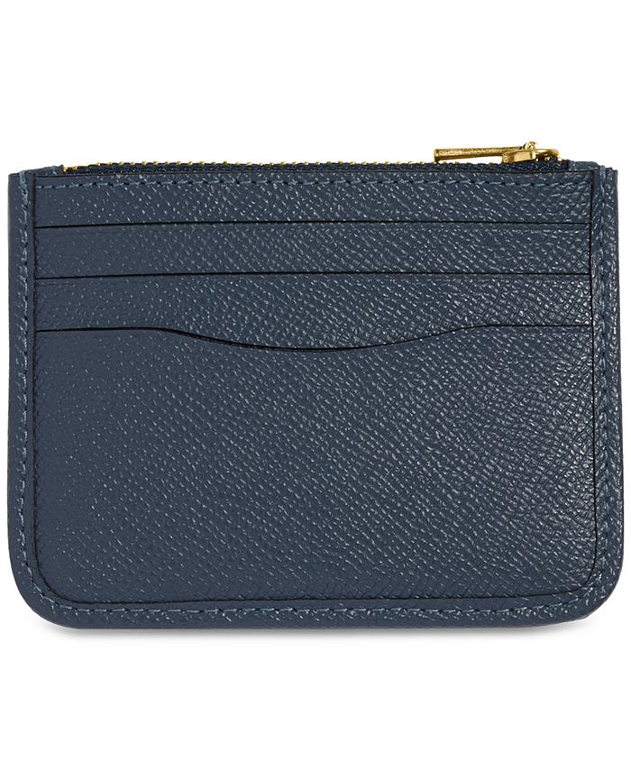 COACH Crossgrain Leather Zippered Card Case - Macy's
