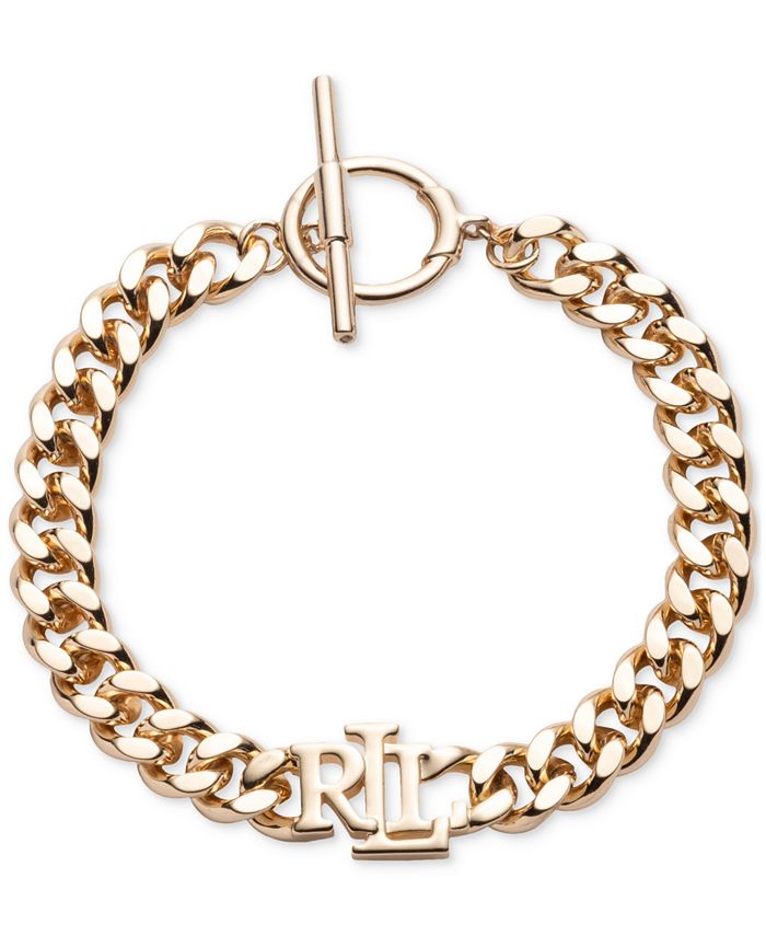 Louis Vuitton Gold Tone Logo ID Chainlink Bracelet Louis Vuitton