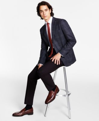 Bar III - Men's Slim-Fit Knit Plaid Sport Coat