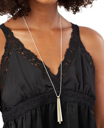 Lucky Brand - Two-Tone Stick Pendant Long Necklace