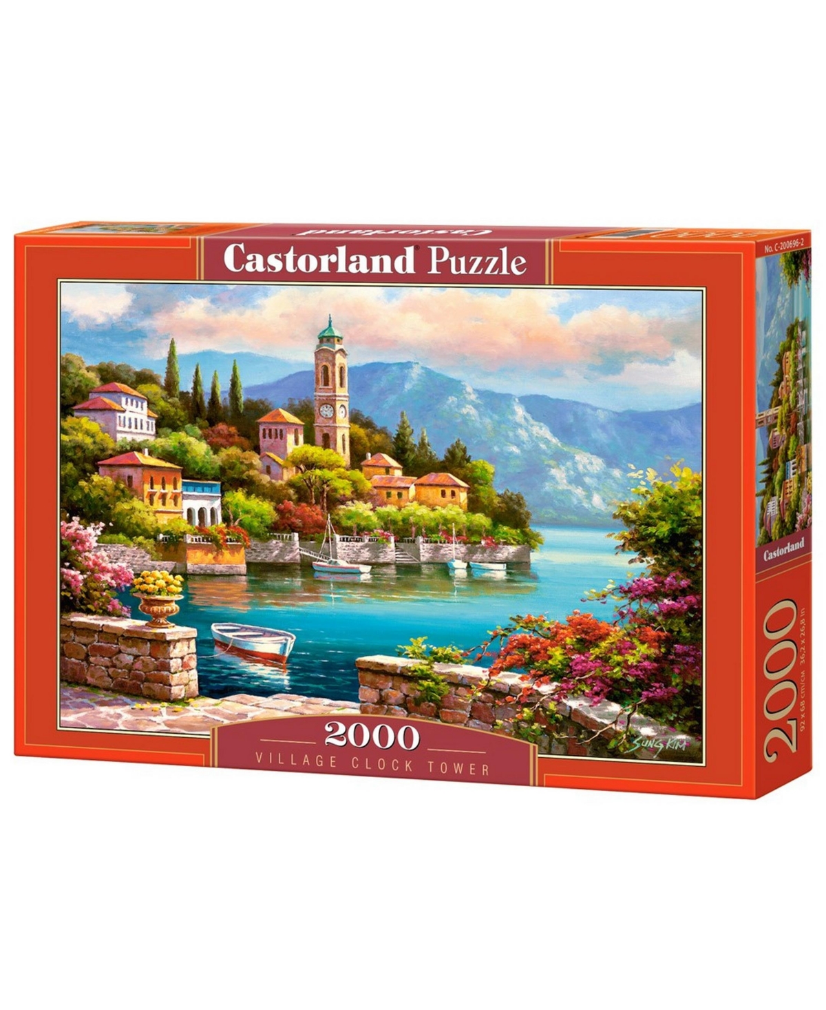 Castorland Village Clock Tower Jigsaw Puzzle Set, 2000 Piece In Multicolor