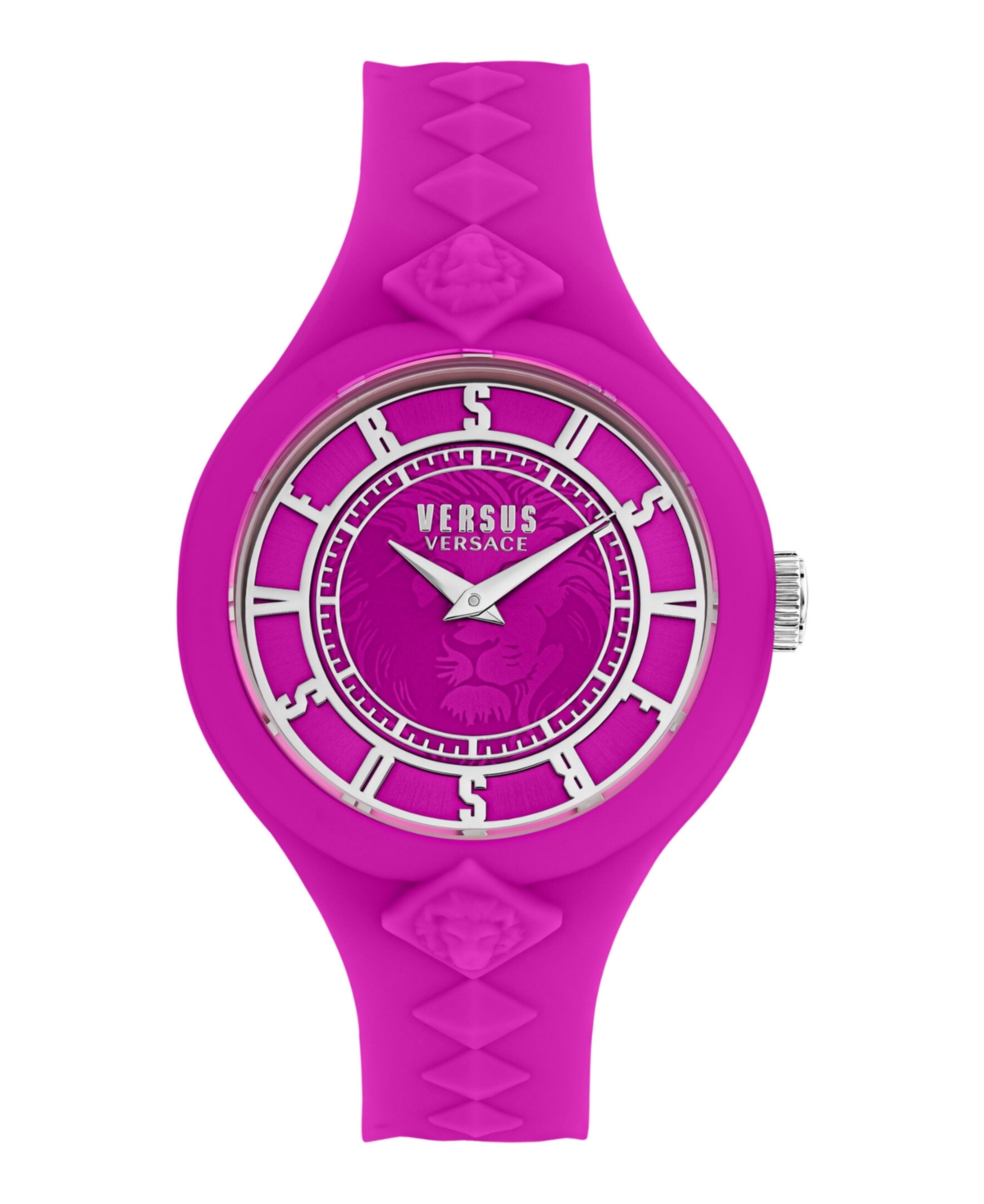 Versus Women's 2 Hand Quartz Fire Island Pink Silicone Watch, 39mm