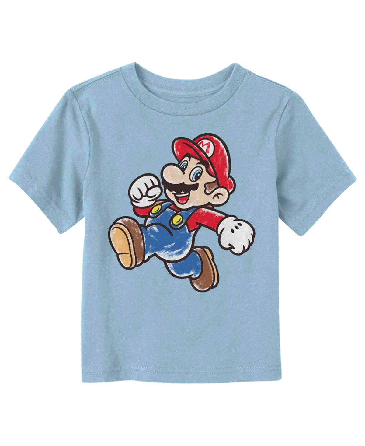 Nintendo Toddler's  Colored In Mario Unisex T-shirt In Light Blue