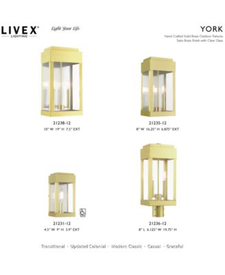 York 2 Light Outdoor Wall Lantern