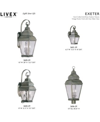Exeter 3 Light Outdoor Post Top Lantern