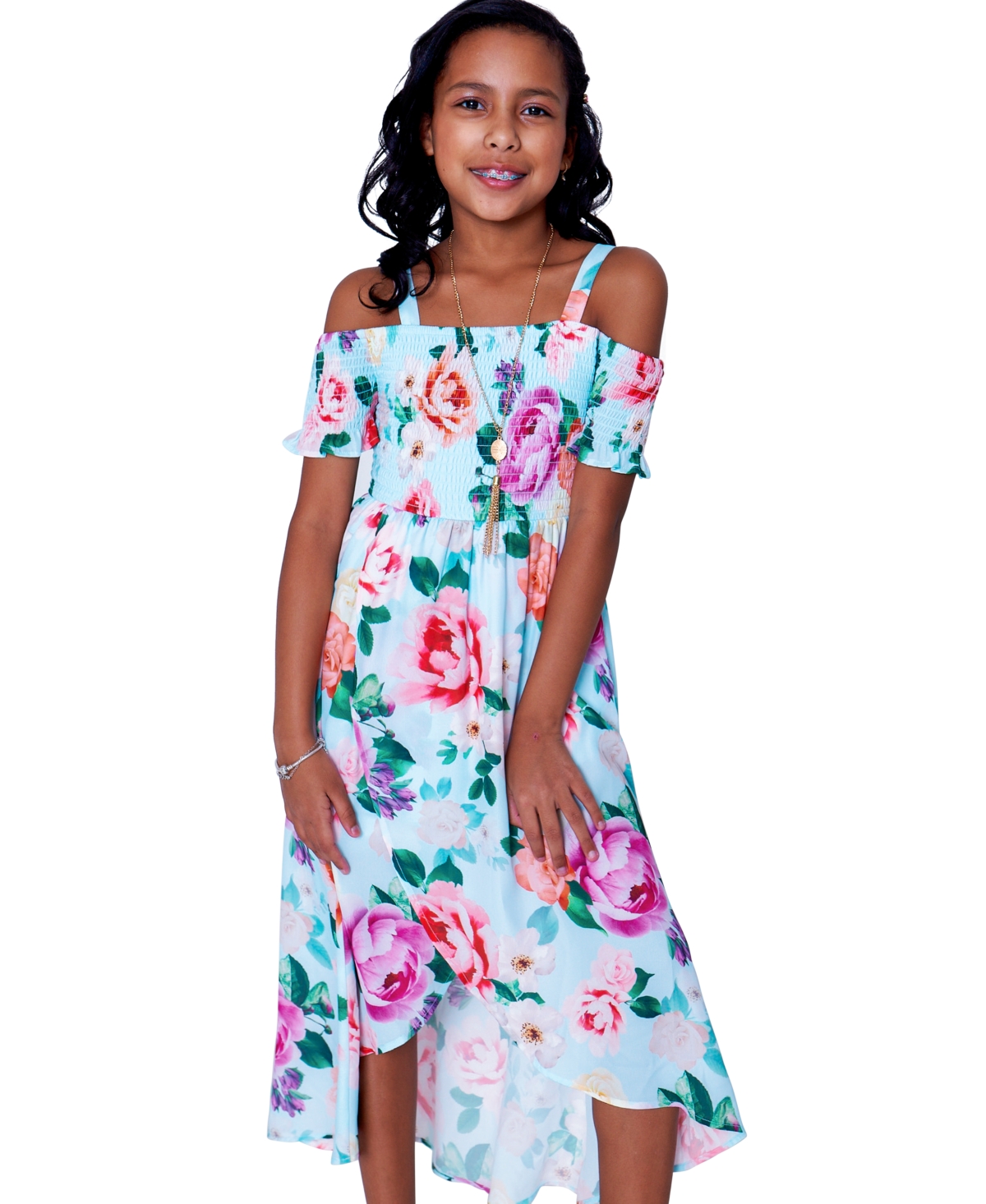 Aqua cold shoulder dress clearance