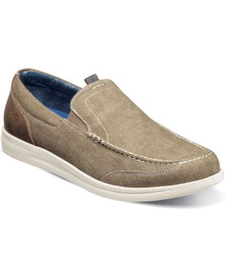 Es Buena Marca Nunn Bush Mocasines Casuales De Lona Brewski Para Hombre, Piedra Comfort Gel