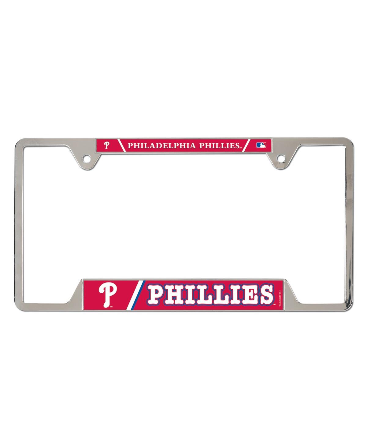 Wincraft Philadelphia Phillies  Metal License Plate Frame In Silver,red