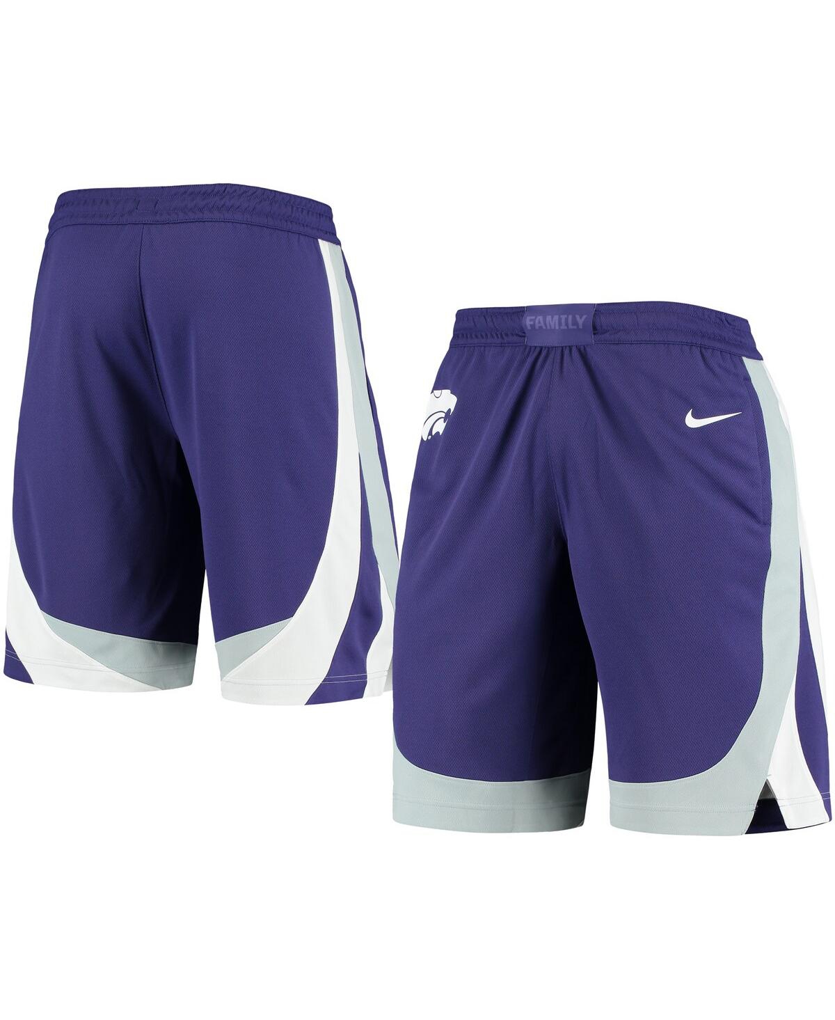 Shop Nike Men's  Purple Kansas State Wildcats Team Replica Basketball Shorts