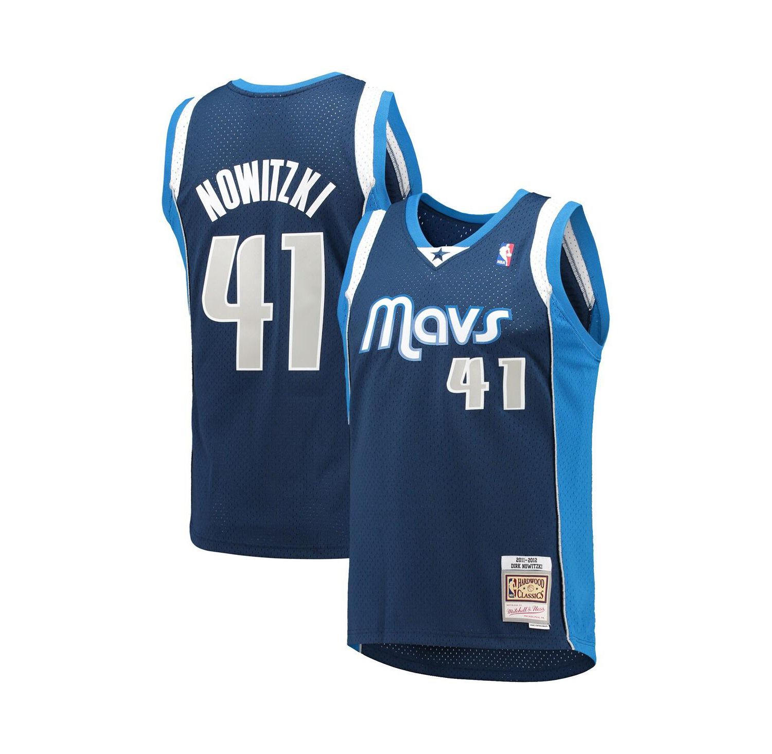 Men's Dirk Nowitzki Navy Dallas Mavericks 2011-12 Hardwood Classics Swingman Jersey