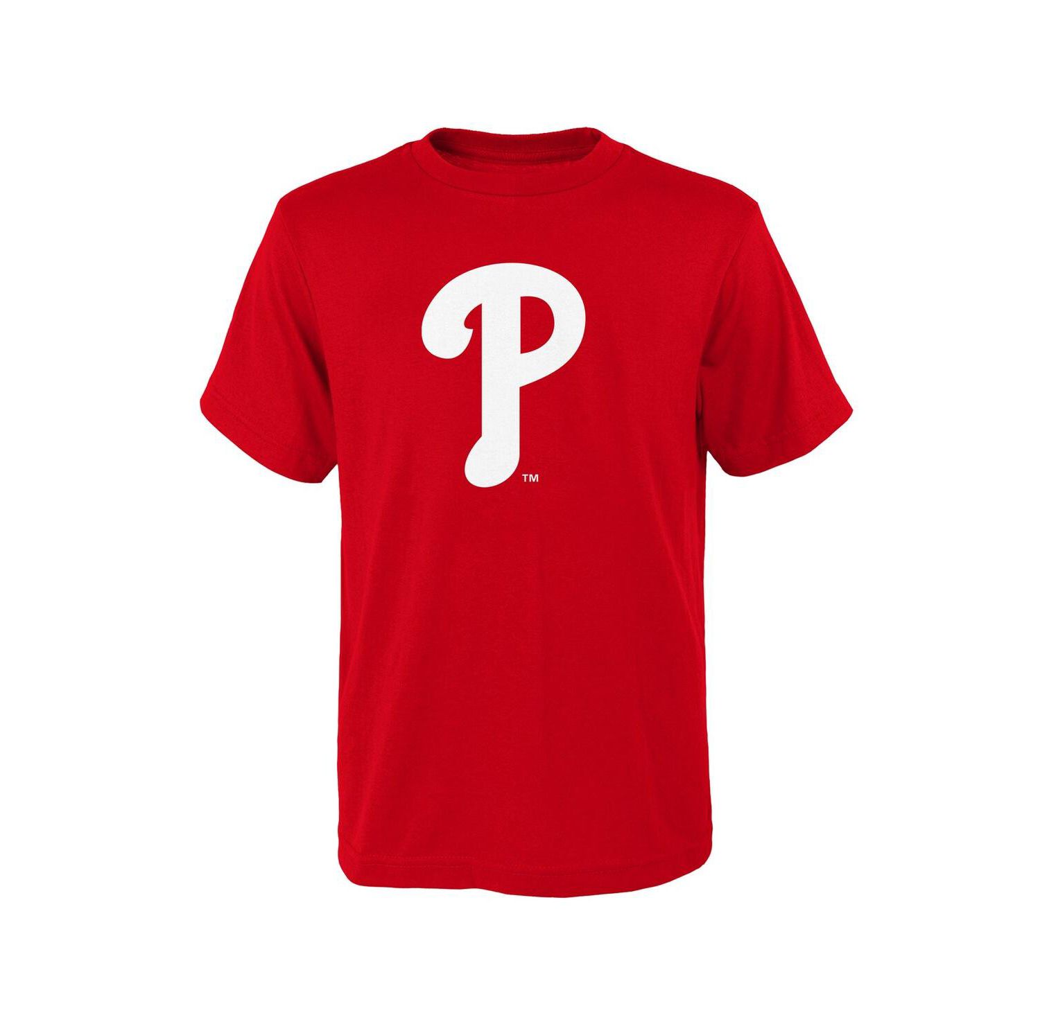 Big Boys and Girls Red Philadelphia Phillies Logo Primary Team T-shirt