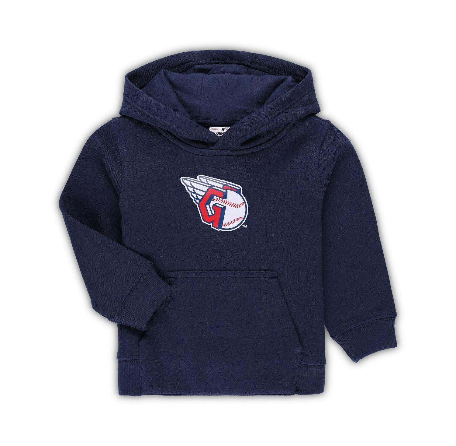 Toddler Boys and Girls Navy Cleveland Guardians Team Primary Logo Fleece Pullover Hoodie