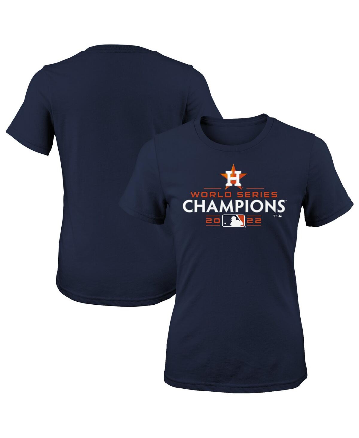 Shop Fanatics Big Girls  Navy Houston Astros 2022 World Series Champions Logo T-shirt