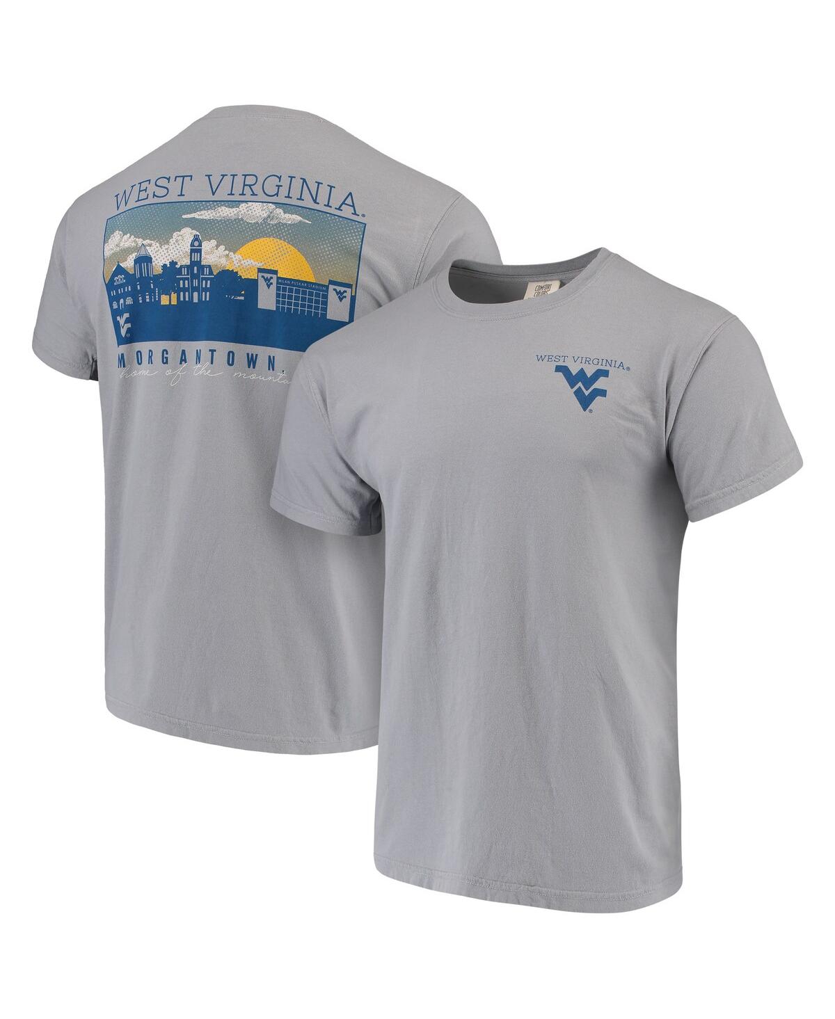 Men'sWest Virginia Mountaineers Comfort Colors Campus Scenery T-shirt - Gray