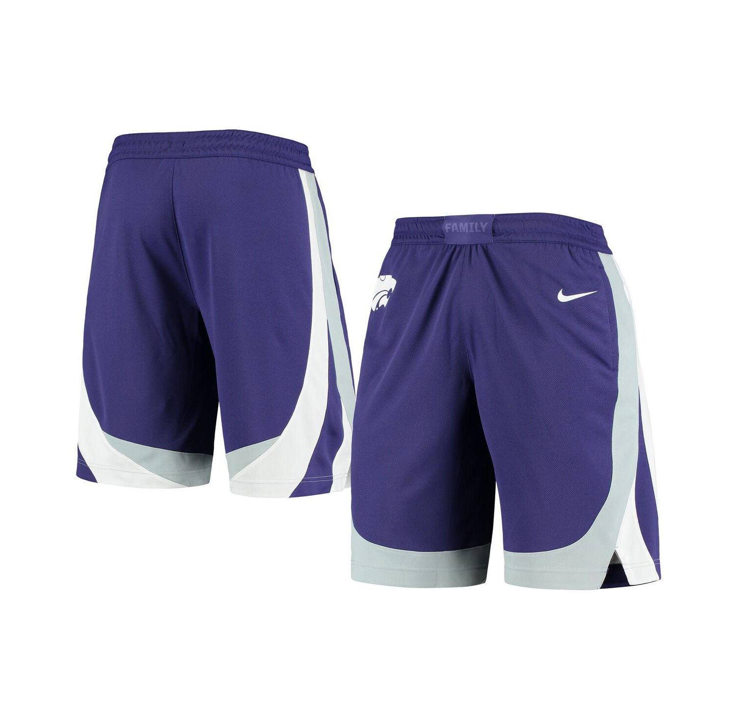 Men's Purple Kansas State Wildcats Team Replica Basketball Shorts