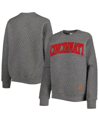 Women's Heather Charcoal Cincinnati Bearcats Moose Quilted Pullover Sweatshirt