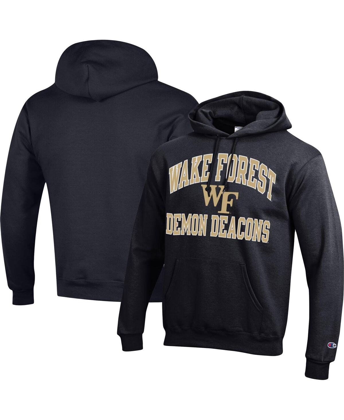 Men's ChampionWake Forest Demon Deacons High Motor Pullover Hoodie - Black