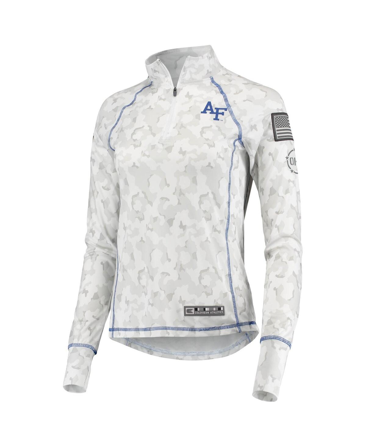 Shop Colosseum Women's  White Air Force Falcons Oht Military-inspired Appreciation Officer Arctic Camo 1/4