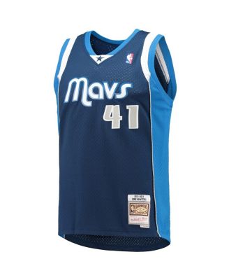 Men's Dirk Nowitzki Navy Dallas Mavericks 2011-12 Hardwood Classics Swingman Jersey