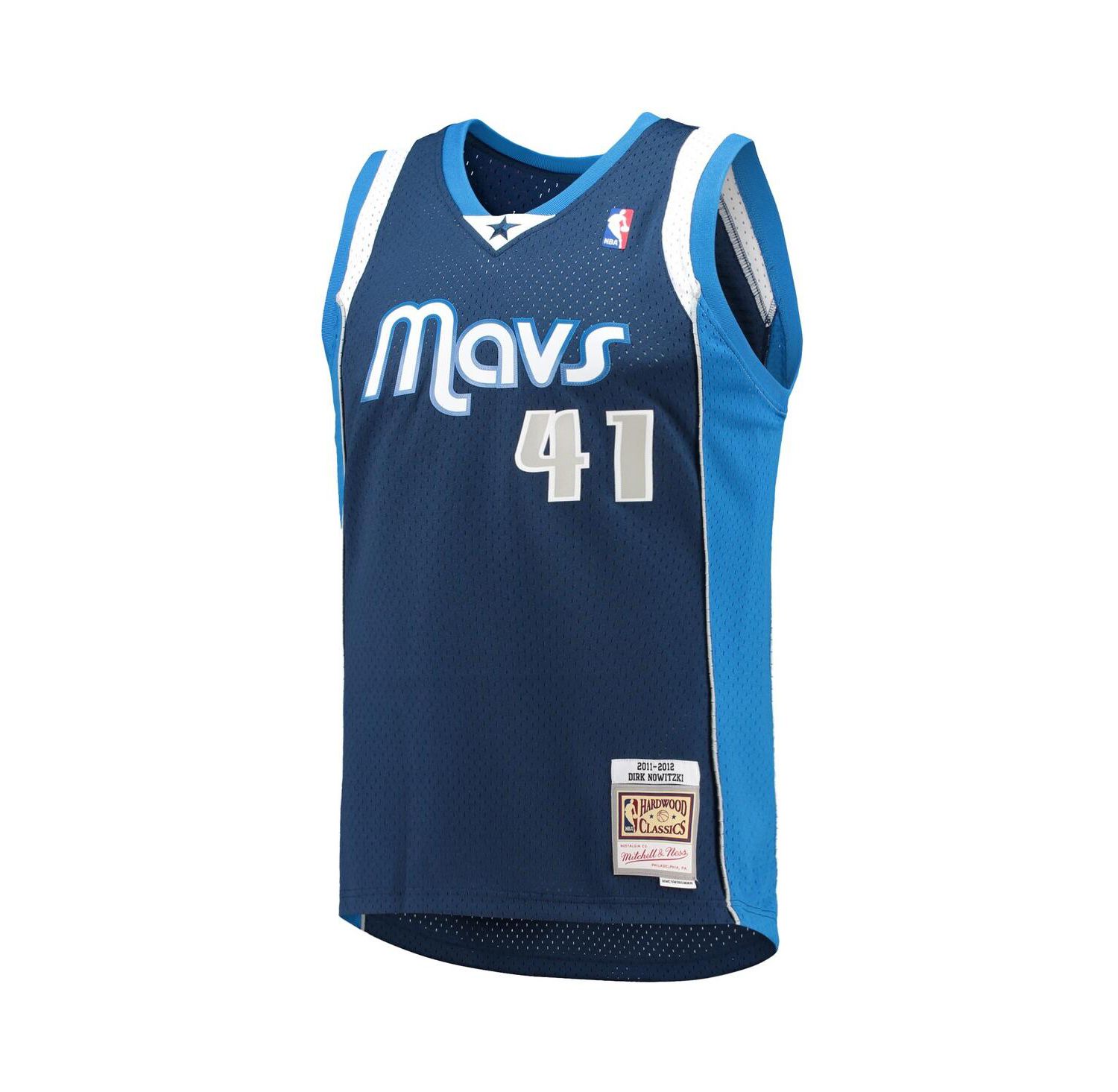 Men's Dirk Nowitzki Navy Dallas Mavericks 2011-12 Hardwood Classics Swingman Jersey