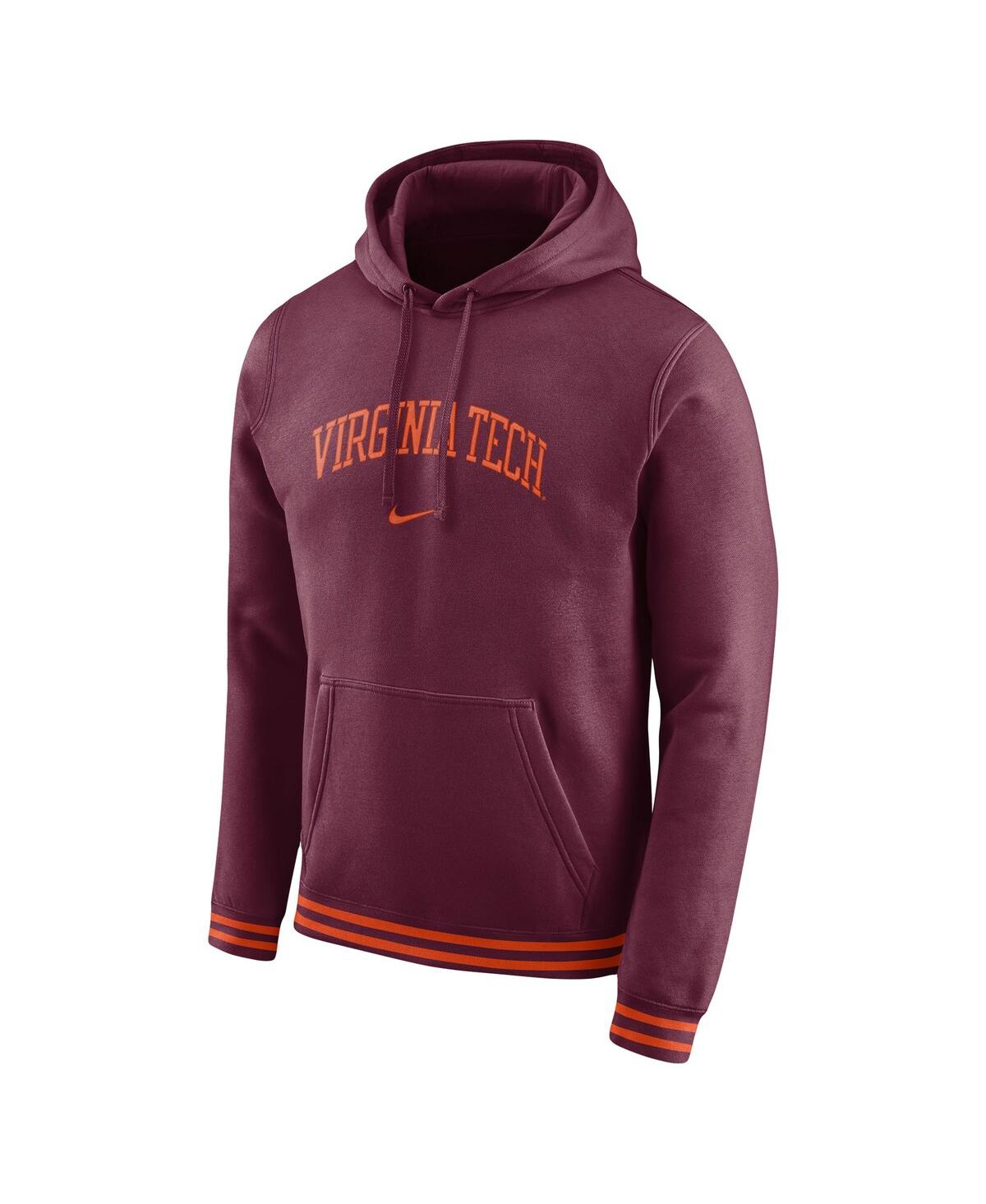 Men's NikeVirginia Tech Hokies Sketch Retro Pullover Hoodie - Maroon