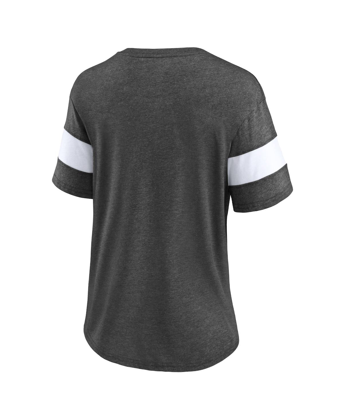 Fanatics Branded Heathered Charcoal San Francisco Giants Wordmark V-neck Tri-blend T-shirt In Heathered Charcoal
