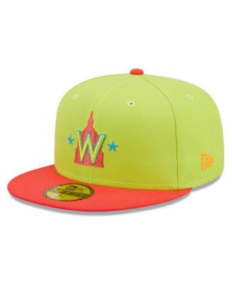 Men's Green and Red Washington Nationals 2008 Inaugural Season Cyber Highlighter 59FIFTY Fitted Hat