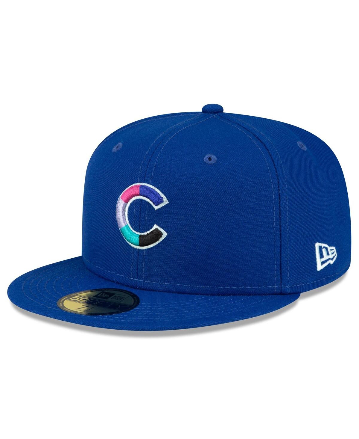 NEW ERA MEN'S NEW ERA ROYAL CHICAGO CUBS 2016 WORLD SERIES POLAR LIGHTS 59FIFTY FITTED HAT 