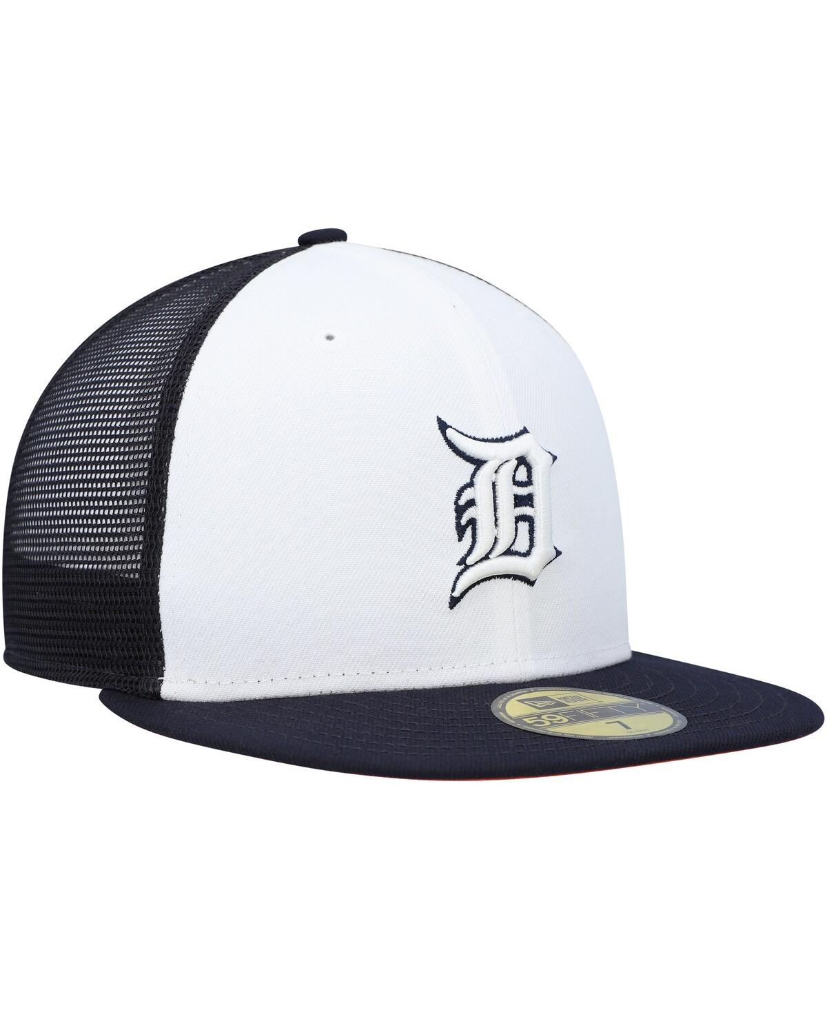 Shop New Era Men's  White, Navy Detroit Tigers 2023 On-field Batting Practice 59fifty Fitted Hat In White,navy