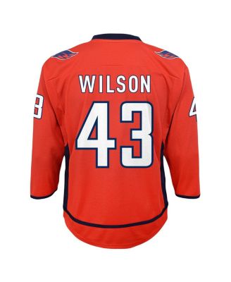Big Boys and Girls Tom Wilson Red Washington Capitals Home Replica Player Jersey