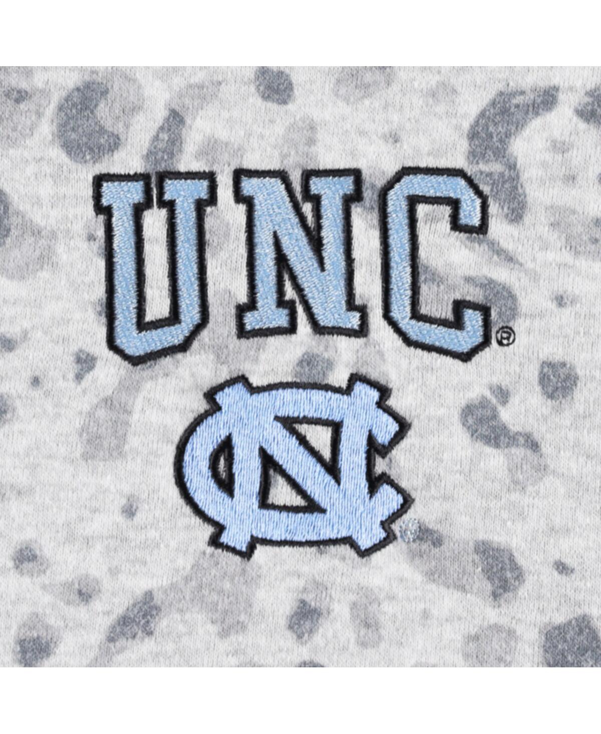 Gameday Couture Women's  Heather Gray North Carolina Tar Heels Leopard Quarter-zip Sweatshirt In Heather Gray
