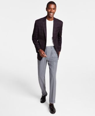 Michael Kors - Men's Classic Fit Notch Lapel Plaid Sport Coat