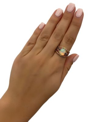 Le Vian Rainbow Multi-Gemstone (3-1/6 ct. t.w.) & Diamond Accent Ring in 14k Rose Gold