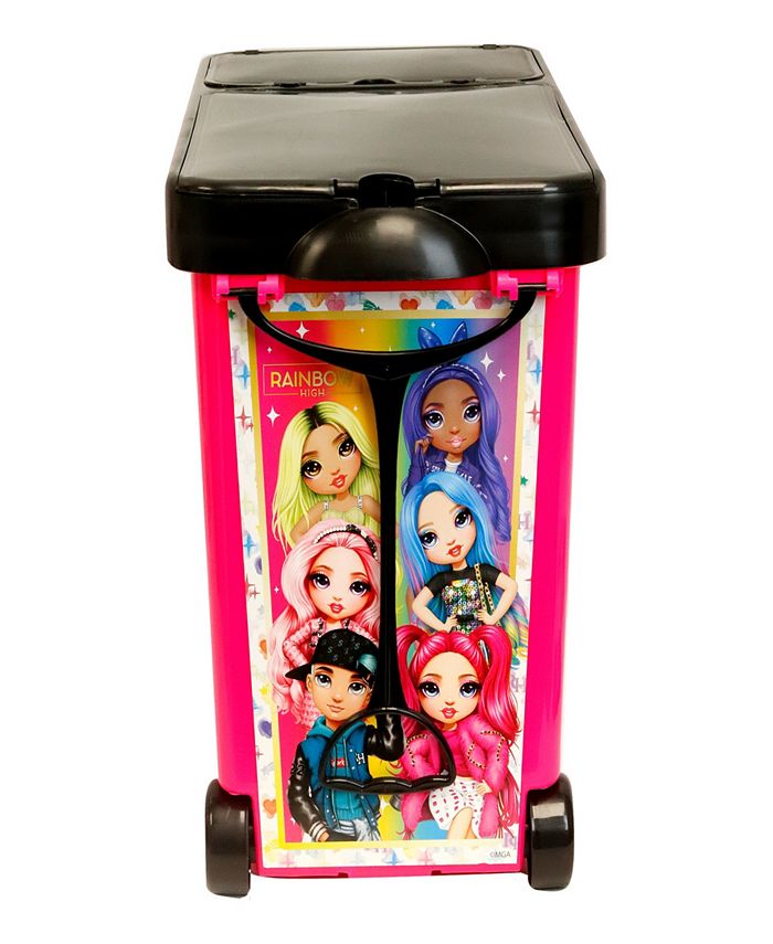 Rainbow High Store it all Case Tara Toys, Wheeled Doll Storage Carrying