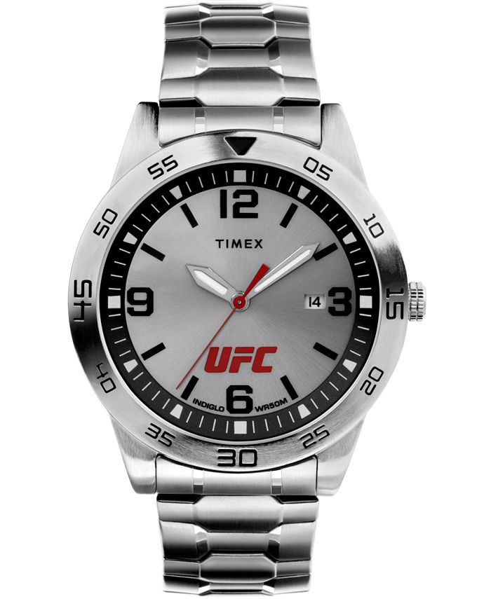Timex UFC Men's Quartz Legend Stainless Steel SilverTone Watch, 42mm Macy's
