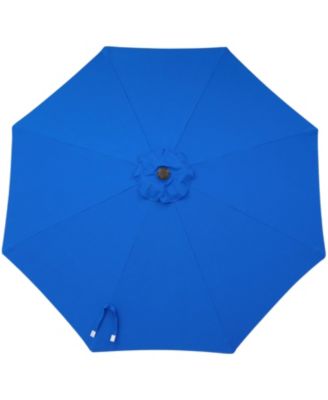 Outdoor Aluminum Solution-Dyed Sunbrella Patio Umbrella with Auto Tilt and Crank - 9' - Pacific Blue