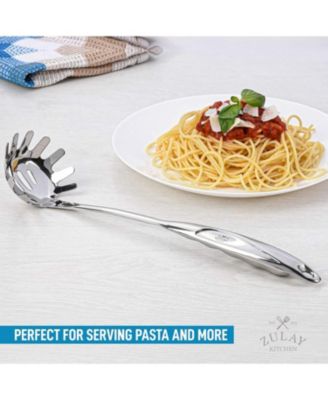 Premium Stainless Steel Spaghetti Spoon - 12  Pasta Server