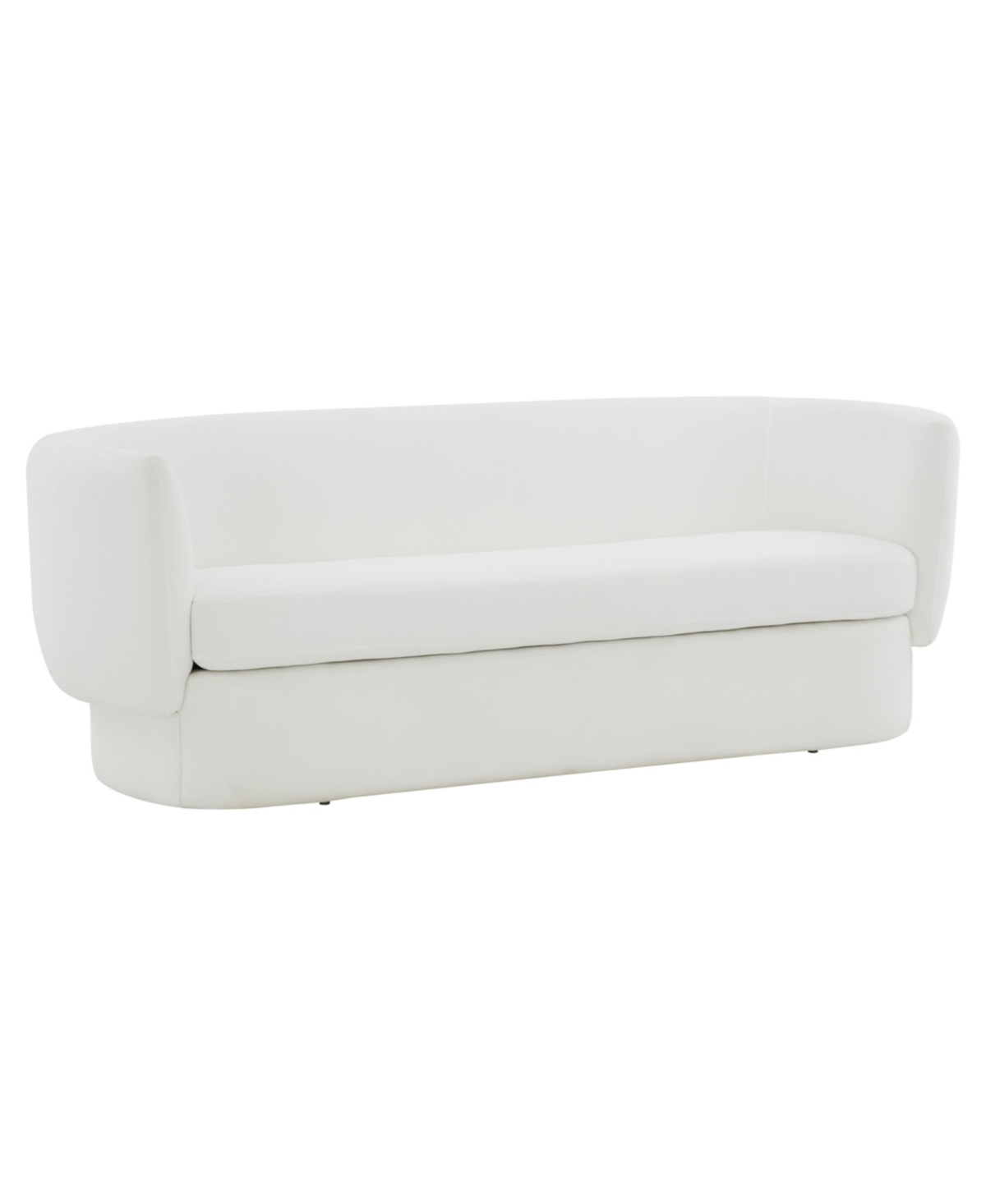 Safavieh Mariano 83" Boucle Curved Sofa In Ivory