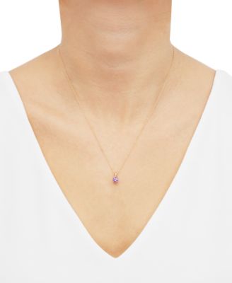 Birthstone Pendant in 14k Gold or 14k White Gold