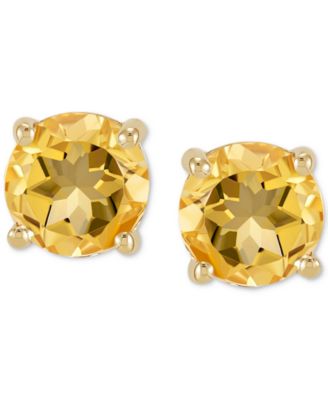 Birthstone Stud Earrings in 14k Gold or 14k White Gold