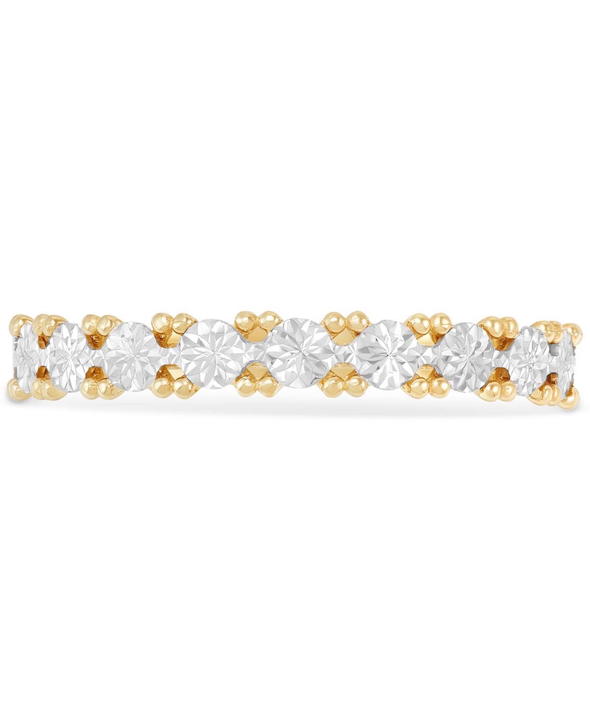 ItalianFloral Illusion Stack Ring in 10k Two-Tone Gold, Created for Macy's - Gold