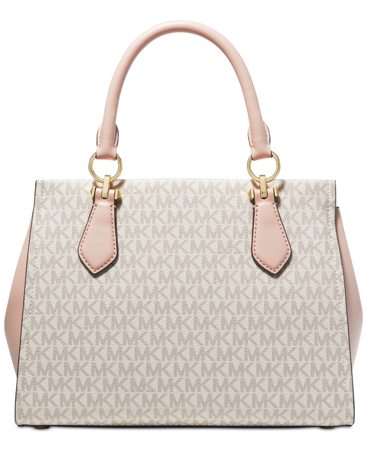Michael Michael Kors Logo Marilyn Stripe Satchel - Soft Pink