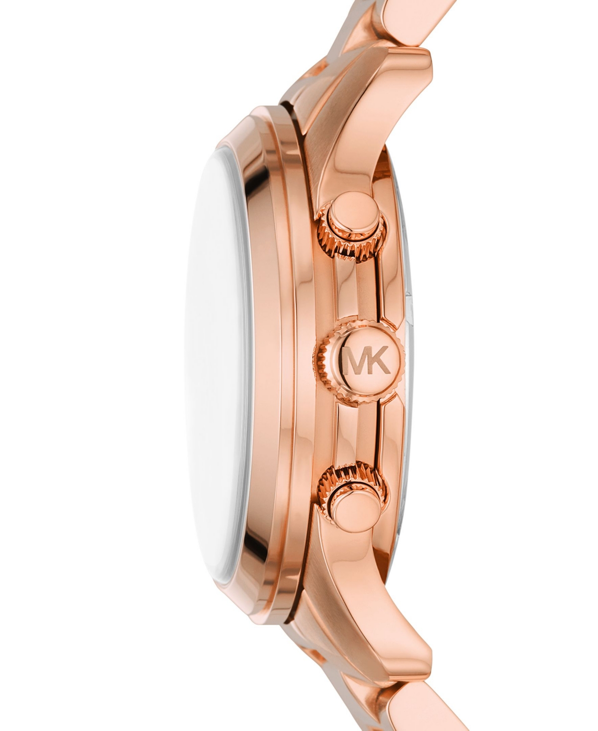 Shop Michael Kors Women's Runway Quartz Chronograph Rose Gold-tone Stainless Steel Watch 38mm